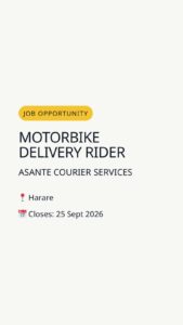 Motorbike Delivery Rider — Harare