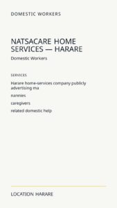 Natsacare Home Services — Harare