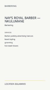 Nay’s Royal Barber — Nkulumane