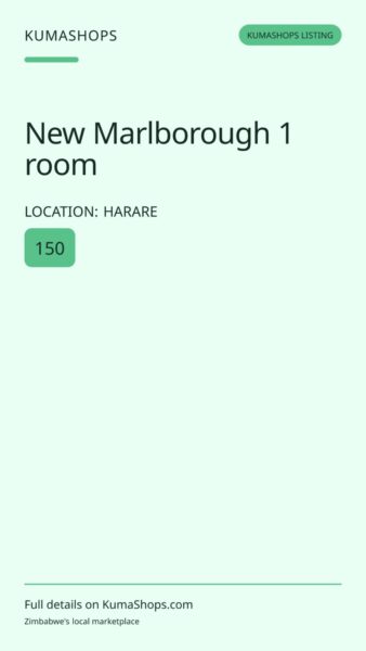 New Marlborough 1 room in Harare