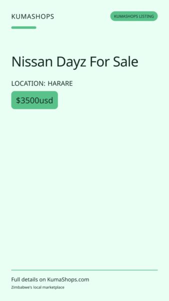 Nissan Dayz For Sale in Harare