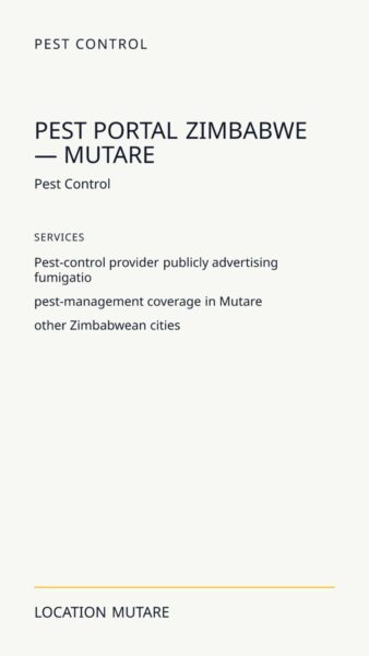 Pest Portal Zimbabwe — Mutare in Mutare