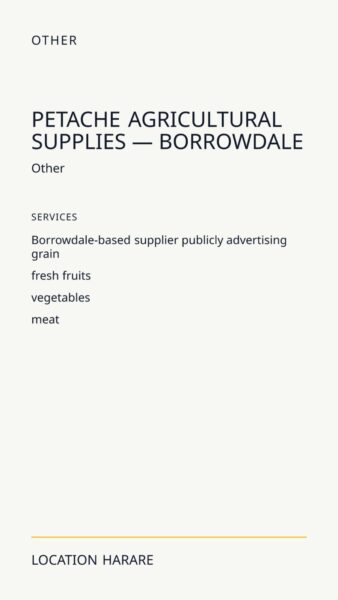 Petache Agricultural Supplies — Borrowdale in Harare