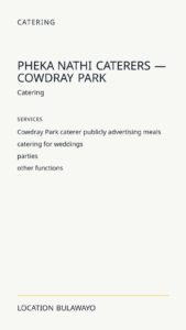 Pheka Nathi Caterers — Cowdray Park