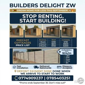 Precast Cottages for Sale and Installation