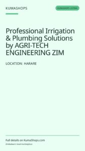 Professional Irrigation & Plumbing Solutions by AGRI-TECH ENGINEERING ZIM