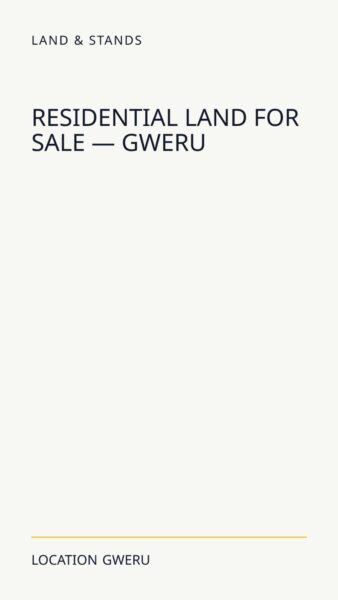 Residential Land For Sale — Gweru in Gweru