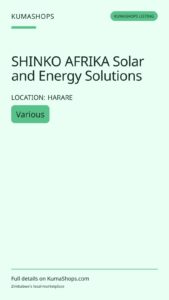 SHINKO AFRIKA Solar and Energy Solutions