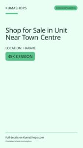 Shop for Sale in Unit Near Town Centre