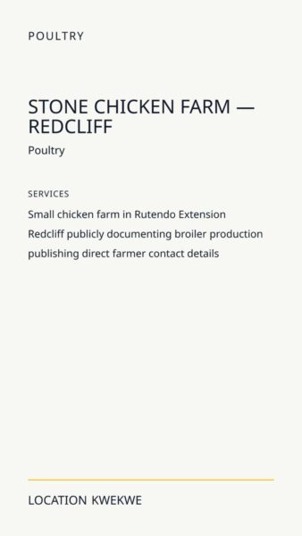 Stone Chicken Farm — Redcliff in Kwekwe