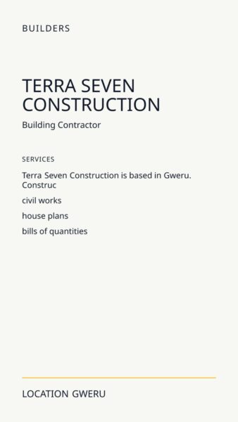 Terra Seven Construction in Gweru