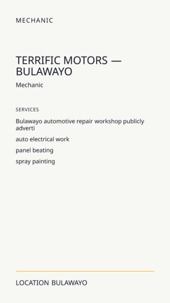 Terrific Motors — Bulawayo in Bulawayo