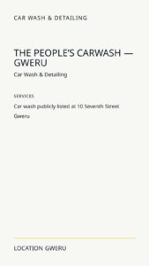 The People’s Carwash — Gweru
