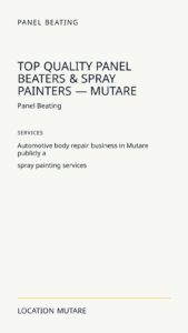 Top Quality Panel Beaters & Spray Painters — Mutare