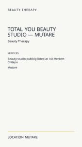 Total You Beauty Studio — Mutare