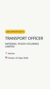 Transport Officer — Harare