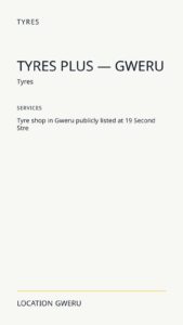 Tyres Plus — Gweru
