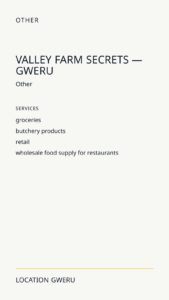Valley Farm Secrets — Gweru