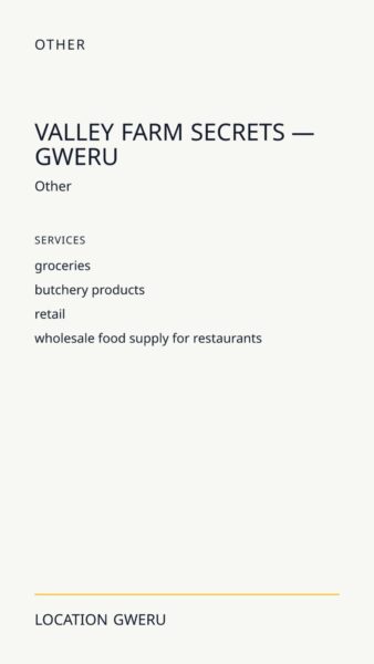 Valley Farm Secrets — Gweru in Gweru