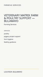 Veterinary Matrix Farm & Poultry Support — Bulawayo