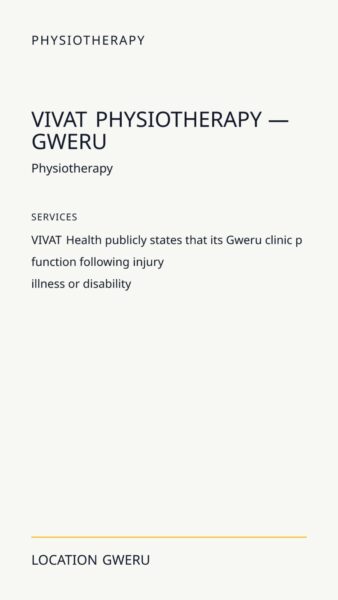 VIVAT Physiotherapy — Gweru in Gweru