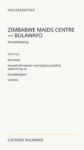 Zimbabwe Maids Centre — Bulawayo