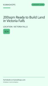 200sqm Ready to Build Land in Victoria Falls