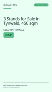 3 Stands for Sale in Tynwald, 450 sqm