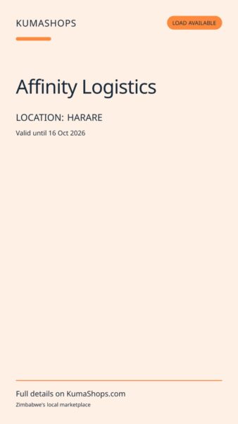 Affinity Logistics — UK to Zimbabwe Cargo in Harare