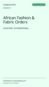 African Fashion & Fabric Orders