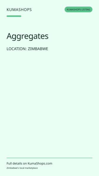 Aggregates in Zimbabwe