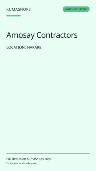 Amosay Contractors — Construction Services in Harare