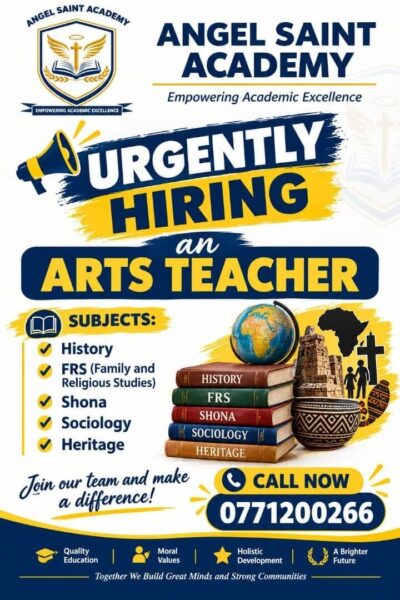 Arts Teacher Vacancy in Harare