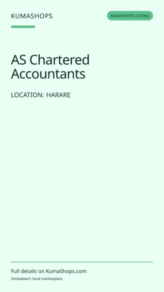 AS Chartered Accountants — Accounting audit and tax in Harare