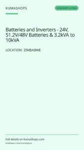 Batteries and Inverters - 24V, 51.2V/48V Batteries & 3.2kVA to 10kVA Inverters
