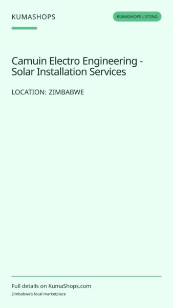 Camuin Electro Engineering - Solar Installation Services in Zimbabwe