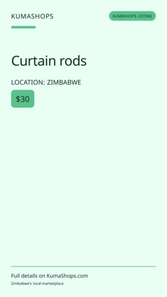 Curtain rods in Zimbabwe