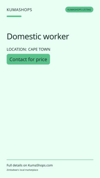 Domestic worker in Cape Town