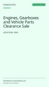 Engines, Gearboxes and Vehicle Parts Clearance Sale
