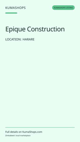 Epique Construction — Home & Commercial Builds in Harare