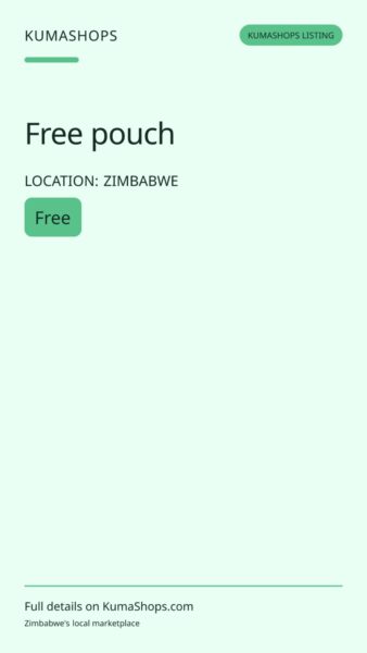 Free pouch in Zimbabwe