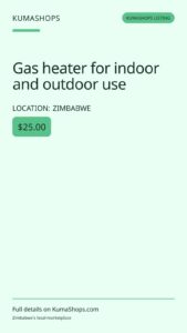 Gas heater for indoor and outdoor use
