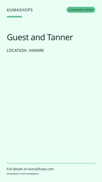 Guest and Tanner — Property Services in Harare