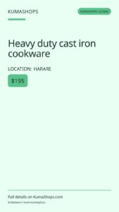 Heavy duty cast iron cookware