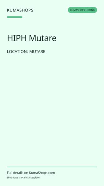 HIPH Mutare — Health and Professional Training in Mutare