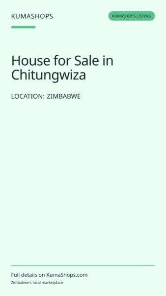 House for Sale in Chitungwiza in Zimbabwe