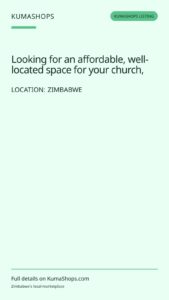 Looking for an affordable, well-located space for your church, school, college, crèche, or preschool
