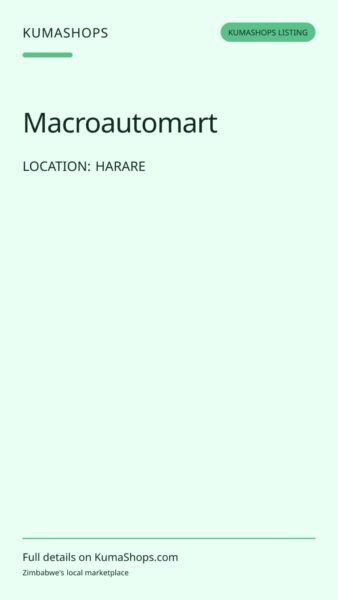 Macroautomart — Japanese Engines & Spares in Harare