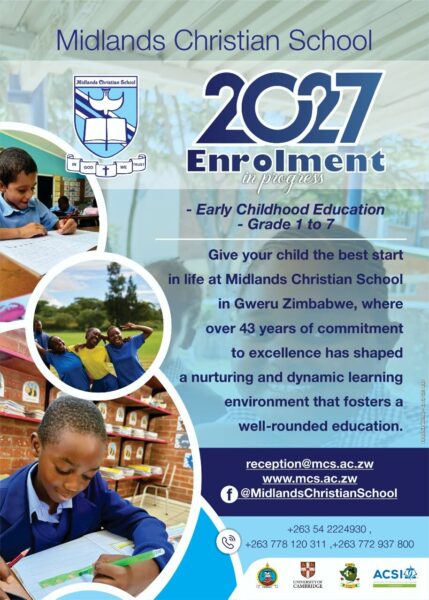 Midlands Christian School 2027 Enrollment in Gweru
