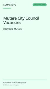 Mutare City Council Vacancies